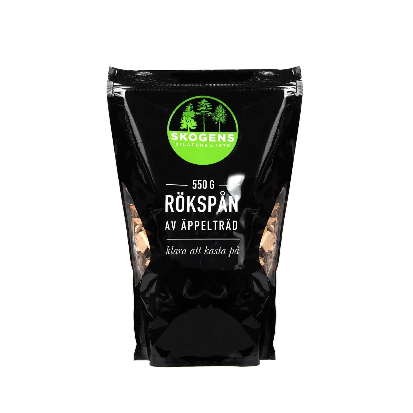 Förpackning med röksnål av äppelträ, 550 g, för rökning och grillning.