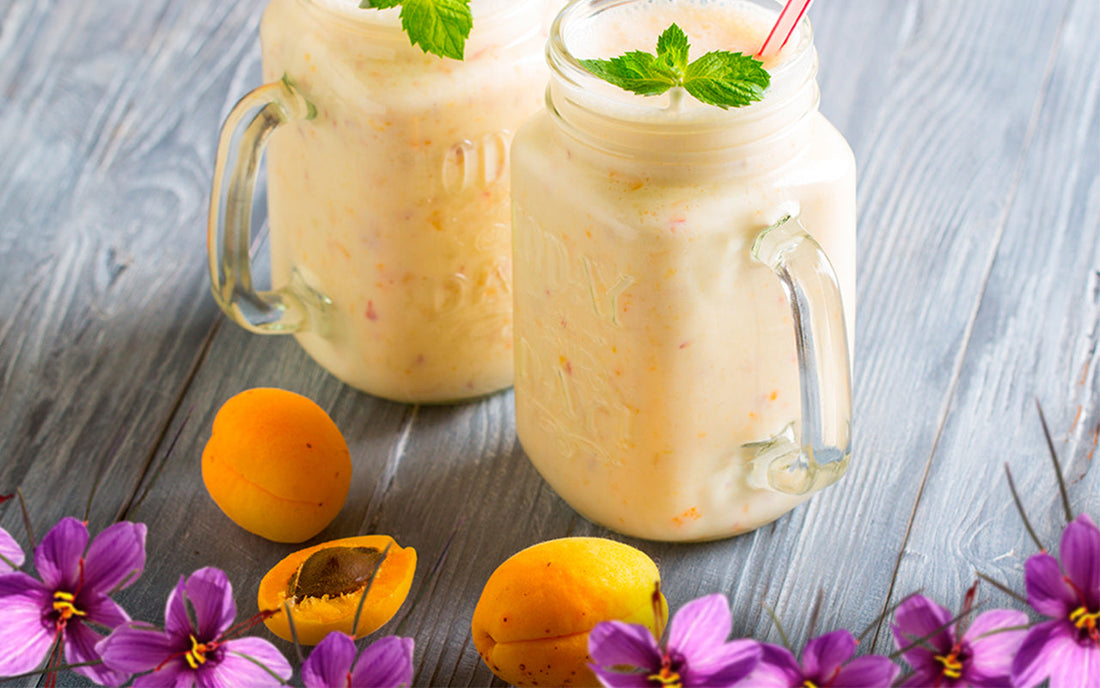 Aprikosglass med saffrans sirap