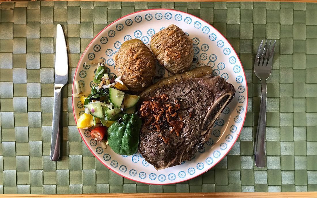 Clubsteak Excellent & hasselbackspotatis!